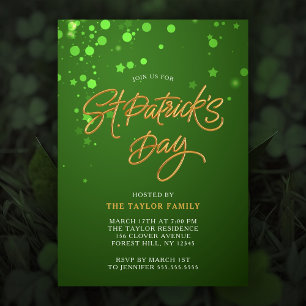 Den moderna Grönten St. Patrick's Day Firande Part Inbjudningar
