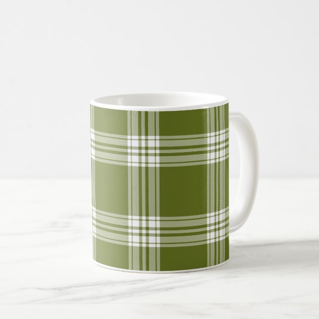 Den moderna Grönten Tartan Play Coffee Mugg (Framsida höger)