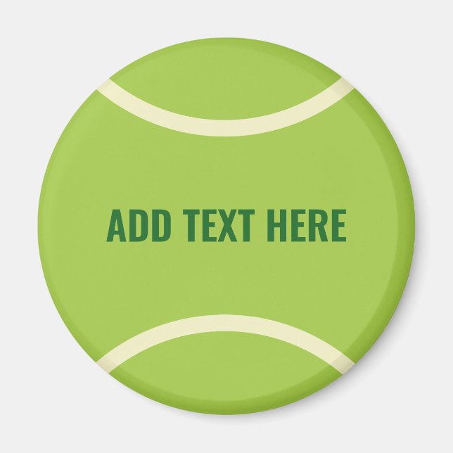 Den moderna Grönten Tennis Boll Party Magnet (Framsidan)