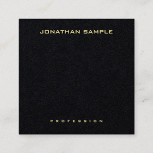 Den moderna Guld-Eleganten för Chic-text, enkel Pr Fyrkantigt Visitkort