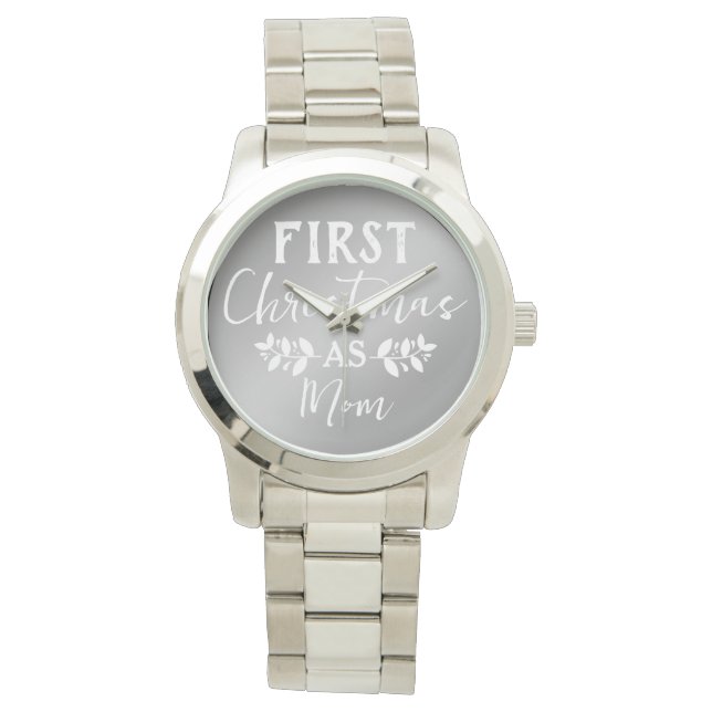 Den moderna Guld första julen som Mamma-jul Armbandsur (Framsida)