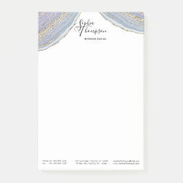 Den moderna guld- lavendelGeode agaten - Posta-it® Post-it Block