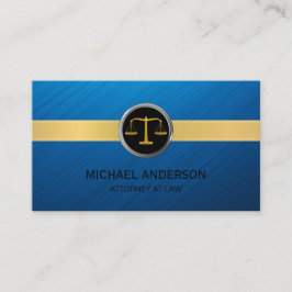Den moderna Guld Rand-marinens blå advokat Attorne Visitkort