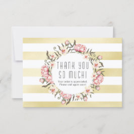 Den moderna Guld Rand och Rosa Blommigt Ro Tack