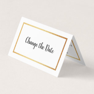 Den moderna guldfärgade kalendern ändrar datumkort visitkort