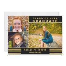 Den moderna guldsvarten görar randig studenten för