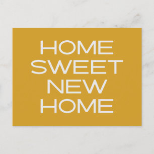 Den moderna Gulten är unik och enkel Vi Flyttat Ny Vykort