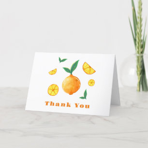 Den moderna Hej Baby Citrus Orange Farm Baby Showe Tack Kort