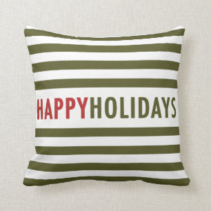 Den moderna helgdag för glad helggröntrandar kudde