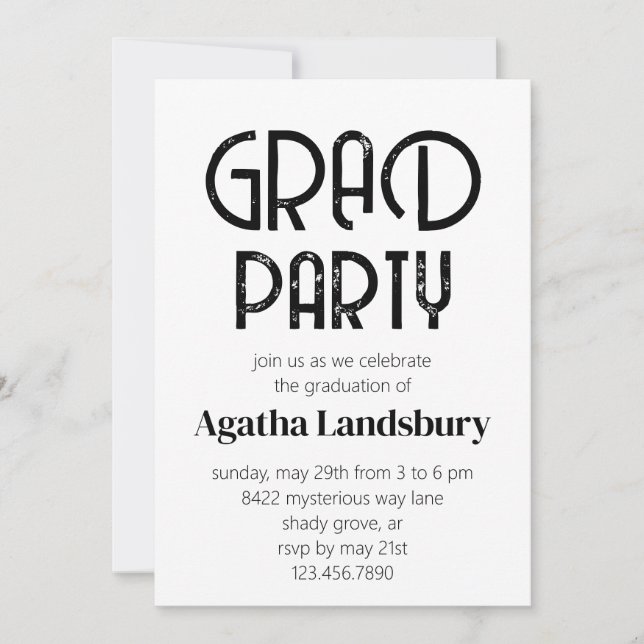 Den moderna högskolans stressade Studentfest Inbjudningar (Framsida)