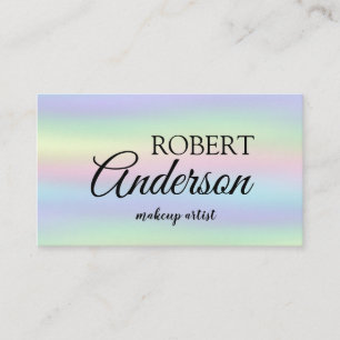Den moderna holografiska konstnären unicorn rainbo visitkort