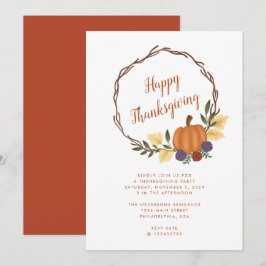 Den moderna höstens Thanksgiving för utandning i P Inbjudningar