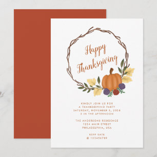 Den moderna höstens Thanksgiving för utandning i P Inbjudningar