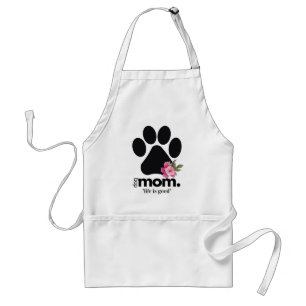 Den moderna Hund Pawprint Life är Bra Quote Förkläde