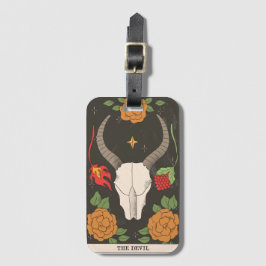 Den moderna huvudmannen Arcana med Tarot Card Djäv Bagagebricka