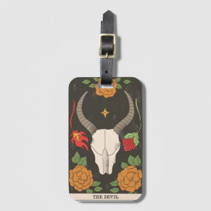Den moderna huvudmannen Arcana med Tarot Card Djäv Bagagebricka