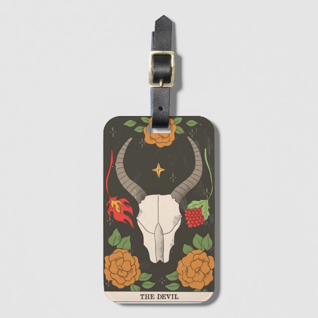 Den moderna huvudmannen Arcana med Tarot Card Djäv Bagagebricka (Framsida vertikal)