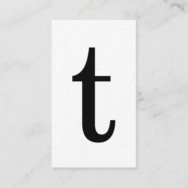 Den moderna initiala monogramen med svart kärnar visitkort (Baksida)