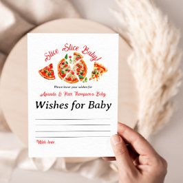 Den moderna italienska babystövlden Pizza Party i Inbjudan Vykort