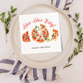 Den moderna italienska babystövlden Pizza Party i Pappersservett