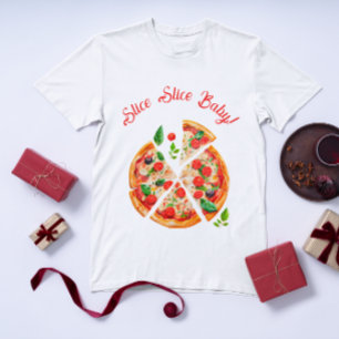 Den moderna italienska babystövlden Pizza Party i T Shirt