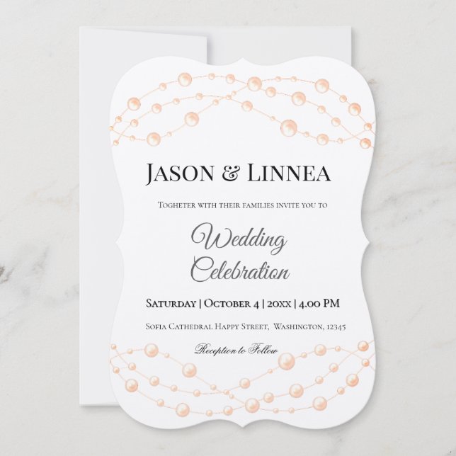 Den moderna ivorianska  romska Neutralten Bröllop Inbjudningar (Framsida)