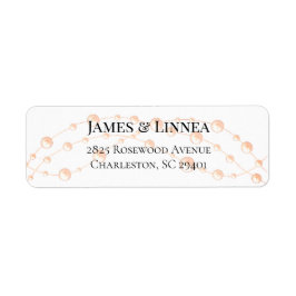 Den moderna ivorianska romska Neutralten Bröllop Returadress Etikett