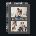 Den moderna japanska julen Nordiska hus 4 foto-chi<br><div class="desc">Modern japansk julklapp i Norden snyggt enkel 4-fotokortsdesign för helgdag</div>