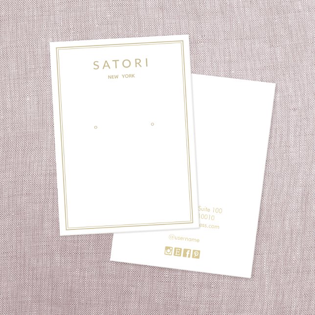 Den moderna judiska Visningen Guld Gräns Vita ökni Visitkort (Skapare uppladdad)