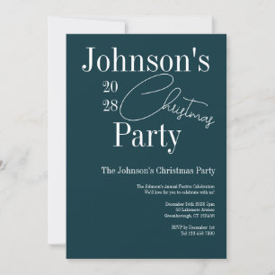 Den moderna julafton Party Grönt Inbjudningar