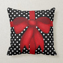Den moderna julaftonen kudder, B&W-polka dots med Kudde