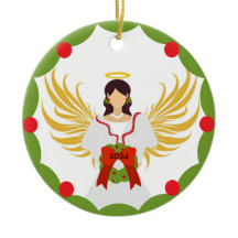 Den moderna julangeln Red Grönt Holly Wandeans 202