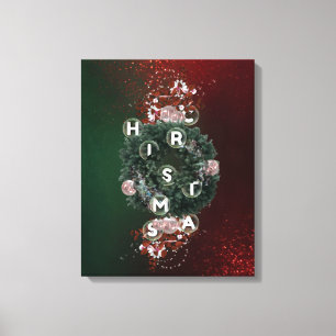 Den moderna juldränklaren Brev Canvas Wall Art