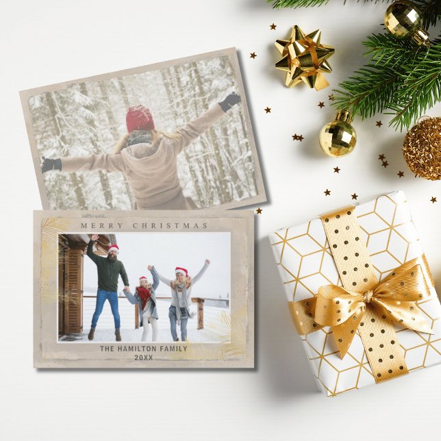 Den moderna julen för Guld och Beige-blomman (Skapare uppladdad)