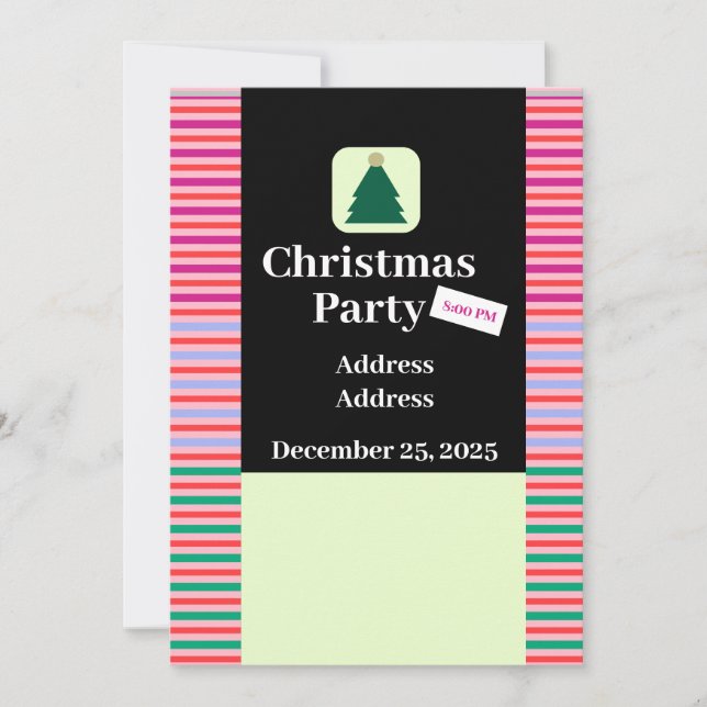 Den moderna julen Party Flyer Inbjudningar (Framsida)
