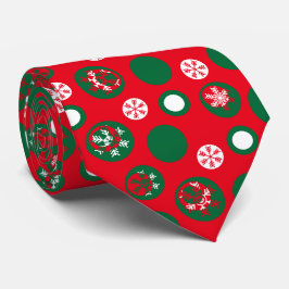 Den moderna julen Snöflingor Dots Mönster Slips
