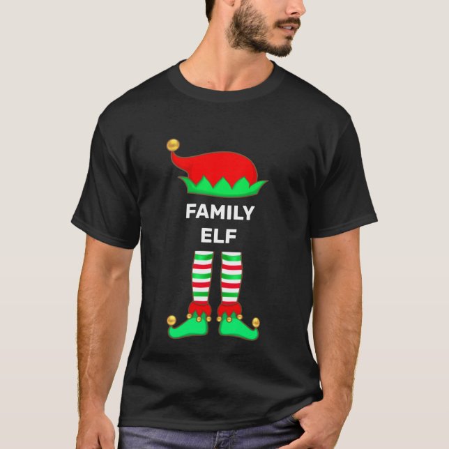 Den moderna julfamiljen Elf T-Shirt (Framsida)
