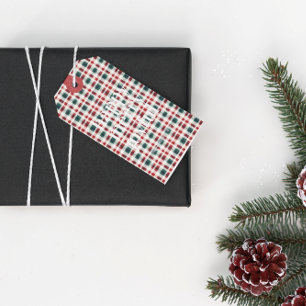 Den moderna juljulhelgen Lycklig Merry Glatt Presentetikett