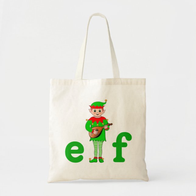 Den moderna julmusiken Elf Tote Bag Tygkasse (Framsidan)