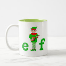 Den moderna julmusiken Elf Two-Tone Coffee Mugg