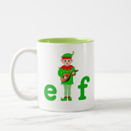 Den moderna julmusiken Elf Two-Tone Coffee Mugg