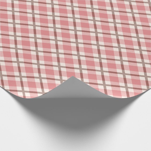 Den moderna julpesten Tartan Mönster | HELGDAG Presentpapper (Hörn)