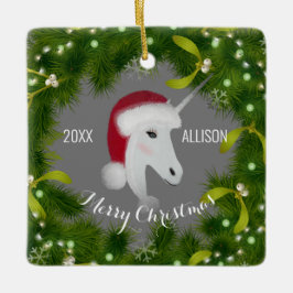 Den moderna julstämningen Cute Grönt WandeGirl's Julgransprydnad Keramik