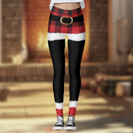 Den moderna jultomten Costume Cute Funny jul Leggings