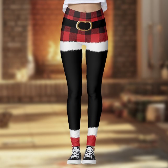 Den moderna jultomten Costume Cute Funny jul Leggings (Skapare uppladdad)