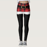 Den moderna jultomten Costume Cute Funny jul Leggings<br><div class="desc">De här vackra julbalarna är perfekten jultomtedräkt för julmorgon eller julfester. Modern och trendiget med buffelpläderdetaljer och ett falskt guld bälte är både roligt och snyggt!</div>