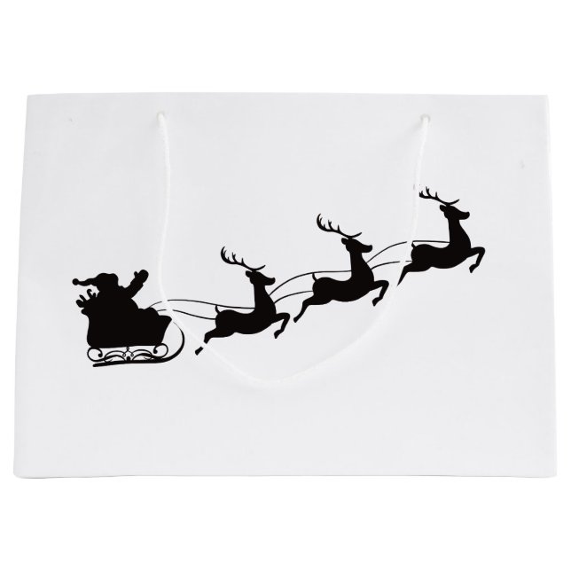 Den moderna jultomten Sleigh och Reindeer (Framsidan)