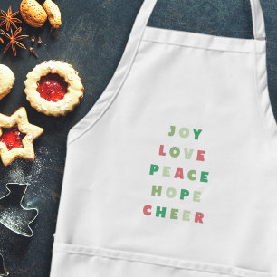 Den moderna jultypografin Joy Kärlek Peace Hope Förkläde