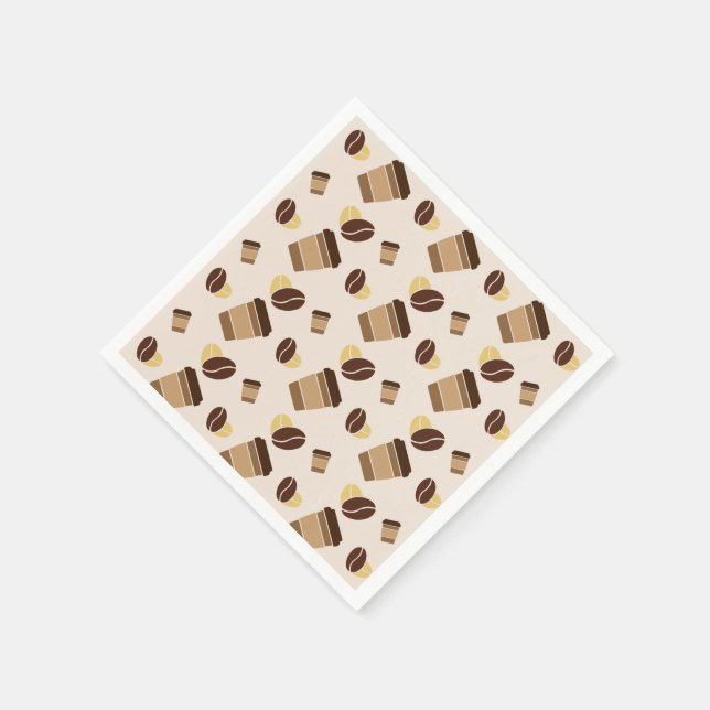 Den moderna kaffebutiken Café Cafe Barista Namn Pappersservett (Hörn)