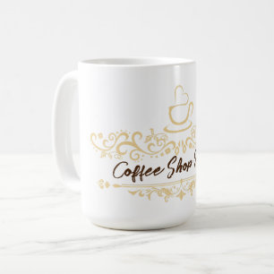 Den moderna kaffekaféet Bakery Välkommen anpassnin Kaffemugg